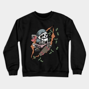 Money skater skull Crewneck Sweatshirt